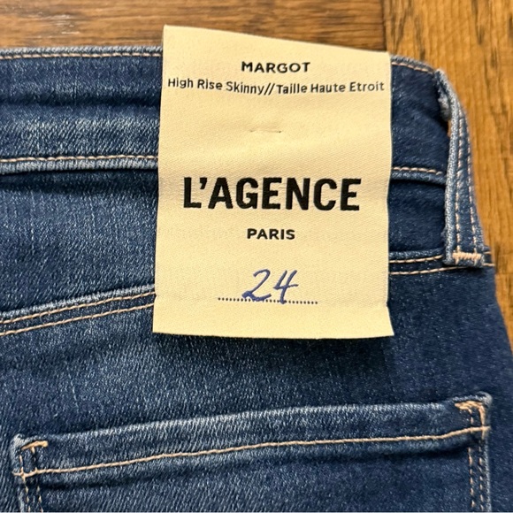 L’Agence | NWT! NEW Margot High-Rise Skinny Blue Women's Jeans Size 24 - Picture 6 of 8
